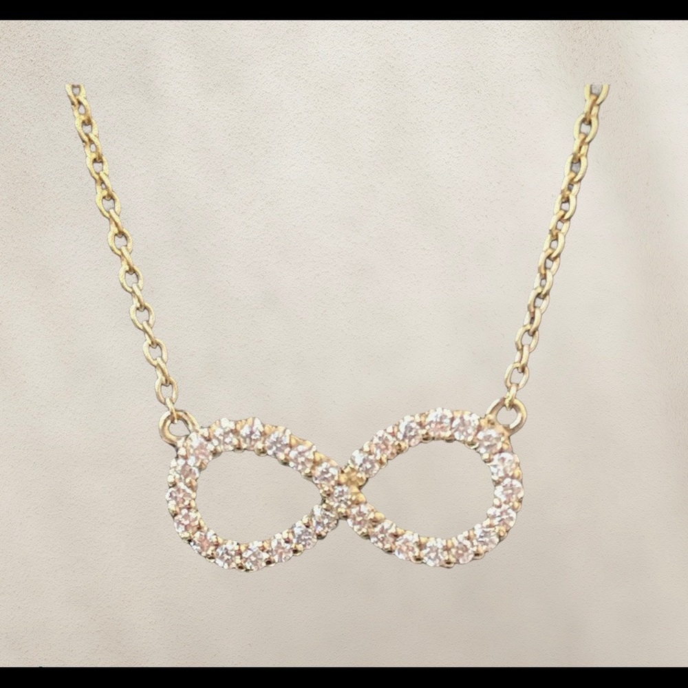 14K Yellow Gold Infinity Necklace